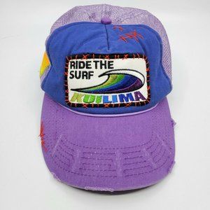Aviator Nation Ride The Surf Kuilima Distressed Rainbow Logo Trucker Hat